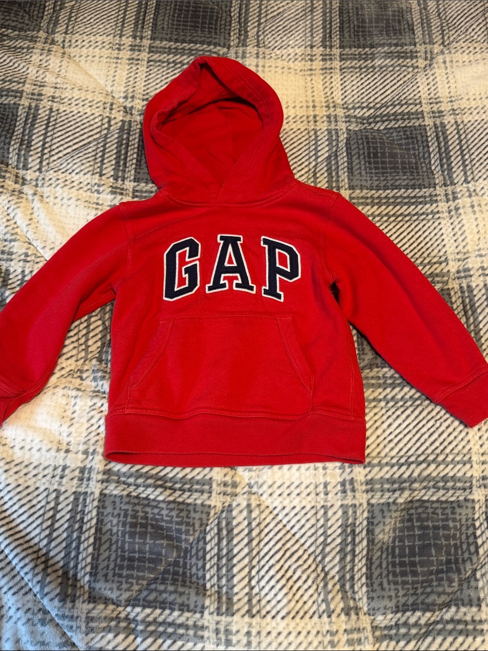 GAP Kids Red Hooded Logo Sweatshirt